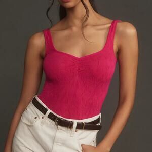 Anthropologie Bodysuit The Hannah Seamless Textured Layer Festival - Size S/M